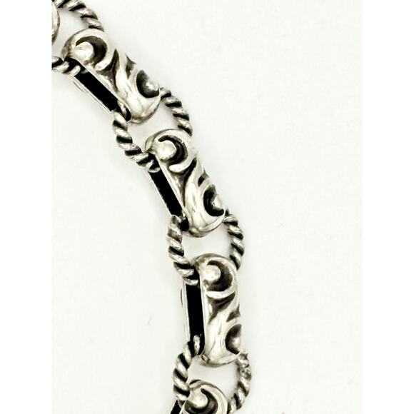 Brighton Bibi Scroll Link Bracelet (Retired) Reversible Crystal Heart Charm  EUC - Picture 6 of 9